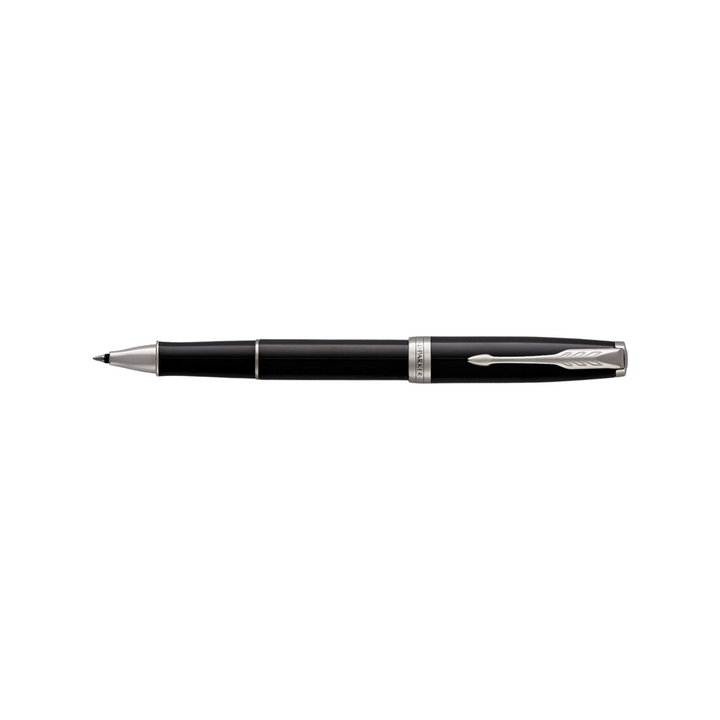Parker Sonnet Lacquer Black CT Rollerball Pen — Parker rollerball pen — fluid gel ink writing instrument, at Cityluxe Singapore