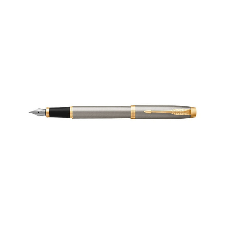 Parker IM Brushed Metal GT Fountain Pen — Parker fountain pen — precision nib writing instrument, at Cityluxe Singapore stationery store
