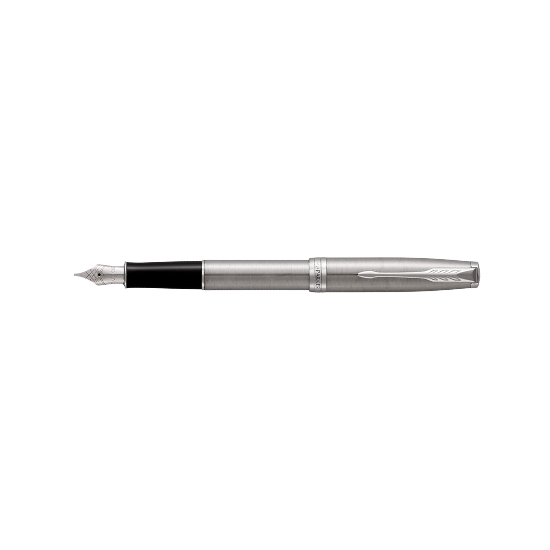 Parker Sonnet Stainless Steel CT Fountain Pen — Parker fountain pen — precision nib writing instrument, at Cityluxe Singapore stationery store