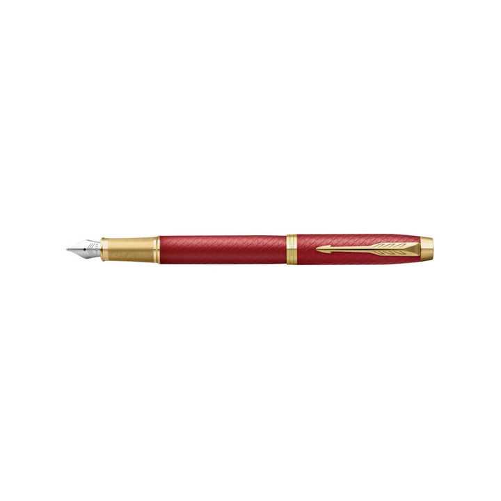 Parker IM Premium Fountain Pen - Red with Gold Trims