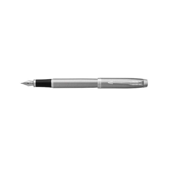 Parker IM Essential Stainless Steel CT Fountain Pen in Medium Nib — Parker fountain pen — precision nib writing instrument, at Cityluxe Singapore stationery store