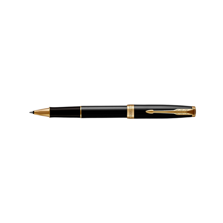 Parker Sonnet Lacquer Black GT Rollerball Pen — Parker rollerball pen — fluid gel ink writing instrument, at Cityluxe Singapore