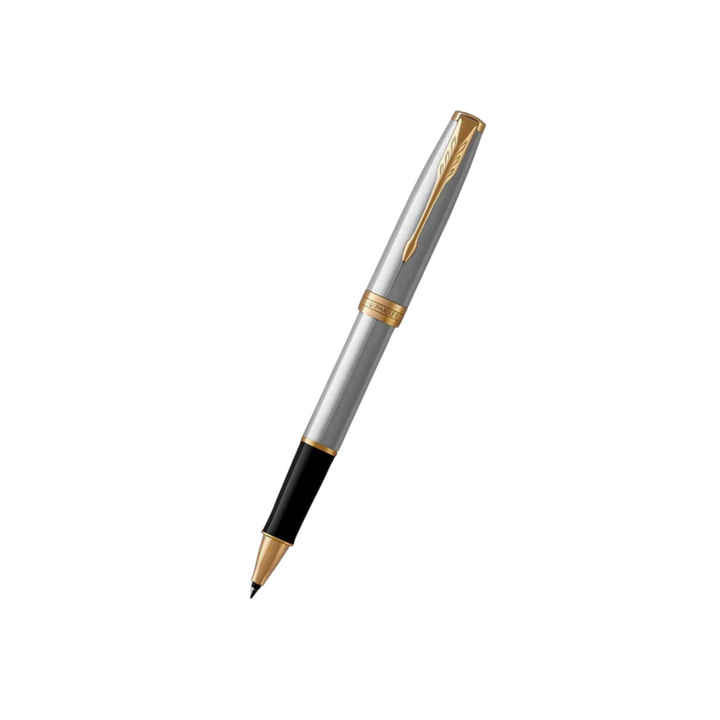 Parker Sonnet Stainless Steel GT Rollerball Pen — Parker rollerball pen — fluid gel ink writing instrument, at Cityluxe Singapore