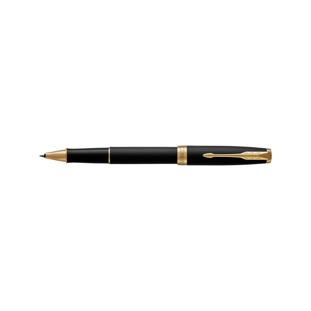 Parker Sonnet Matte Black GT Rollerball Pen — Parker rollerball pen — fluid gel ink writing instrument, at Cityluxe Singapore