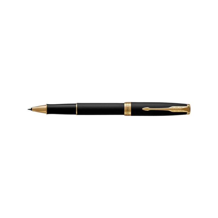 Parker Sonnet Matte Black GT Rollerball Pen — Parker rollerball pen — fluid gel ink writing instrument, at Cityluxe Singapore