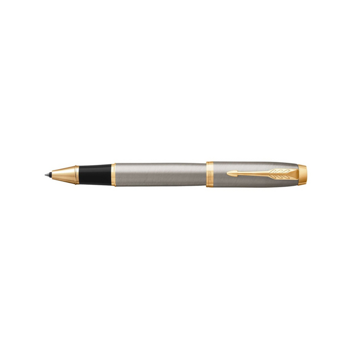 Parker IM Brushed Metal GT Rollerball Pen — Parker rollerball pen — fluid gel ink writing instrument, at Cityluxe Singapore