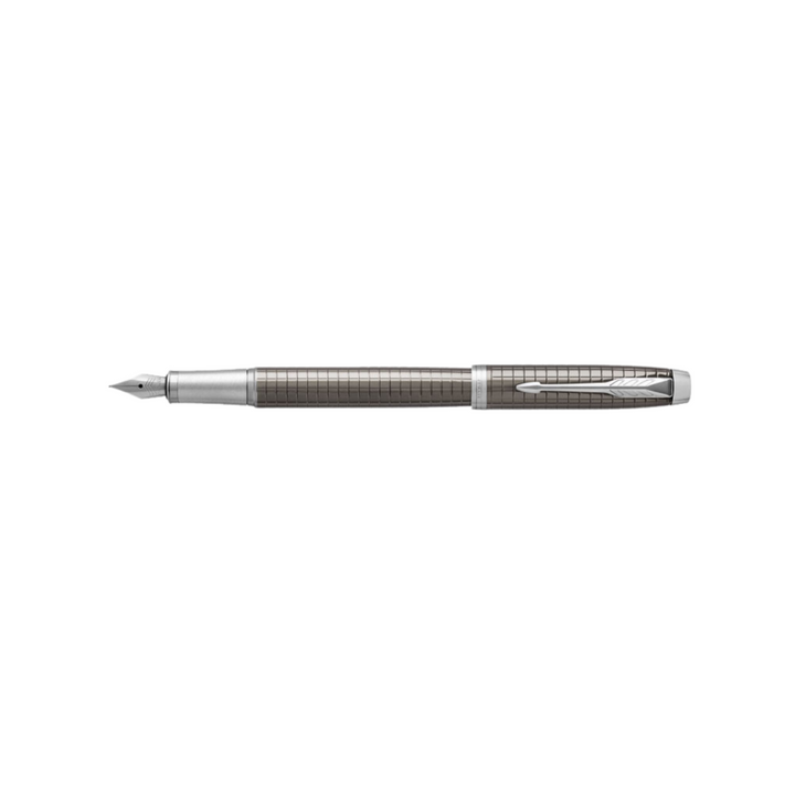 Parker IM Premium Fountain Pen in Dark Espresso with Chrome Trims — Parker fountain pen — precision nib writing instrument, at Cityluxe Singapore stationery store