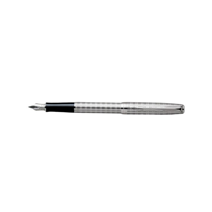 Parker Sonnet CBN Chiselled Tartan ST Fountain Pen in Medium — Parker fountain pen — precision nib writing instrument, at Cityluxe Singapore stationery store