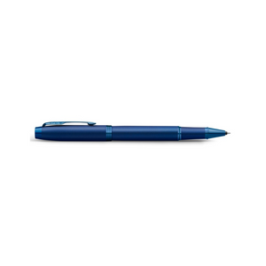 Parker IM Monochrome Blue Rollerball Pen with Leather Key Hook Set