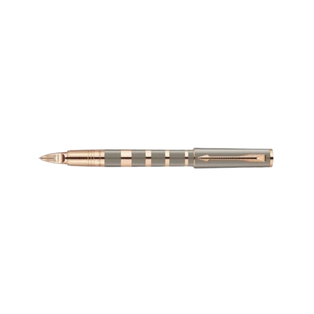 Parker Ingenuity Small Taupe &amp; Metal Pink Gold Trim 5th Technology Pen — Parker stationery item — premium stationery and lifestyle, at Cityluxe Singapore