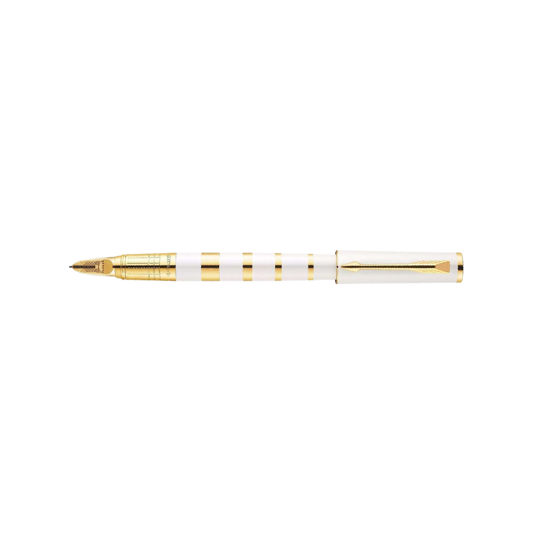 Parker Ingenuity Small Pearl &amp; Metal Gold Trim 5th Technology Pen — Parker stationery item — premium stationery and lifestyle, at Cityluxe Singapore