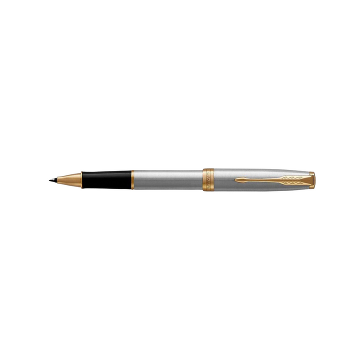 Parker Sonnet Stainless Steel GT Rollerball Pen — Parker rollerball pen — fluid gel ink writing instrument, at Cityluxe Singapore