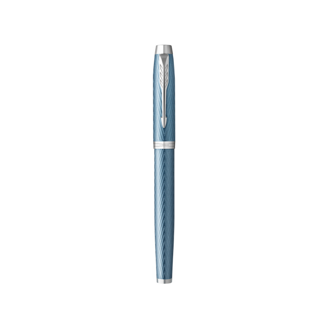 Parker IM Premium Fountain Pen - Blue Grey with Chrome Trims