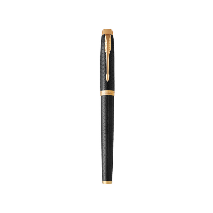 Parker IM Premium Fountain Pen in Black with Gold Trims — Parker fountain pen — precision nib writing instrument, at Cityluxe Singapore stationery store