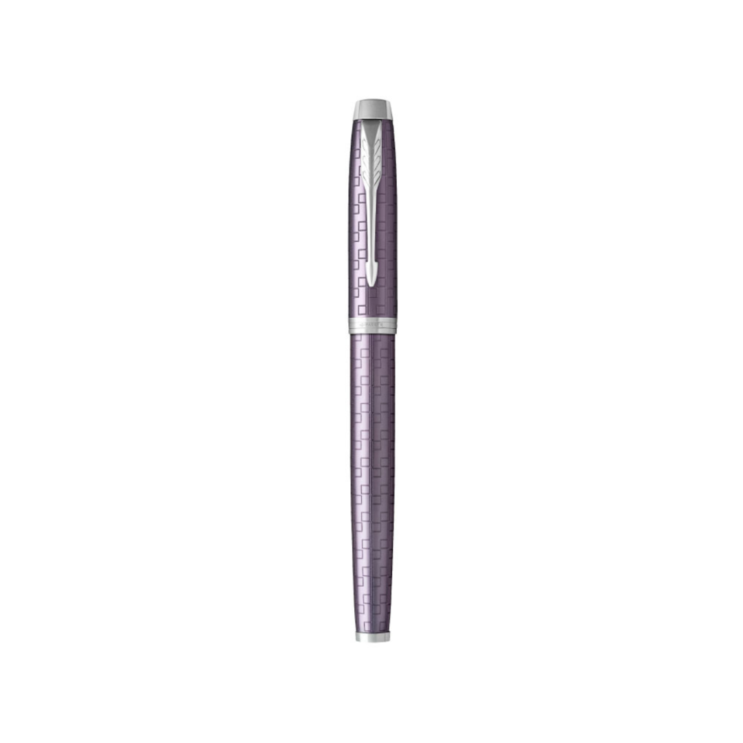 Parker IM Premium Fountain Pen in Dark Violet with Chrome Trims — Parker fountain pen — precision nib writing instrument, at Cityluxe Singapore stationery store