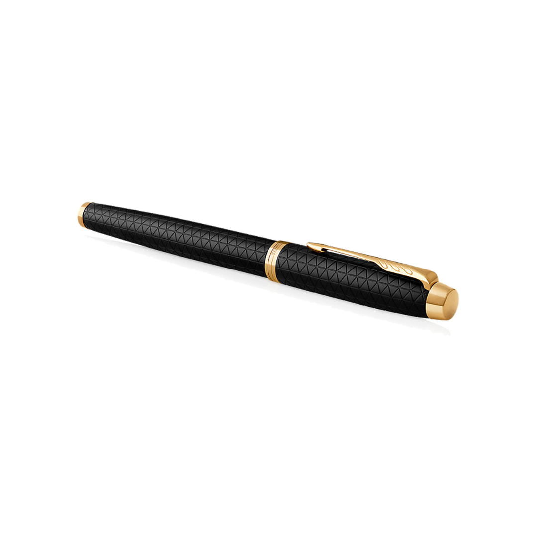 Parker IM Premium Fountain Pen in Black with Gold Trims — Parker fountain pen — precision nib writing instrument, at Cityluxe Singapore stationery store