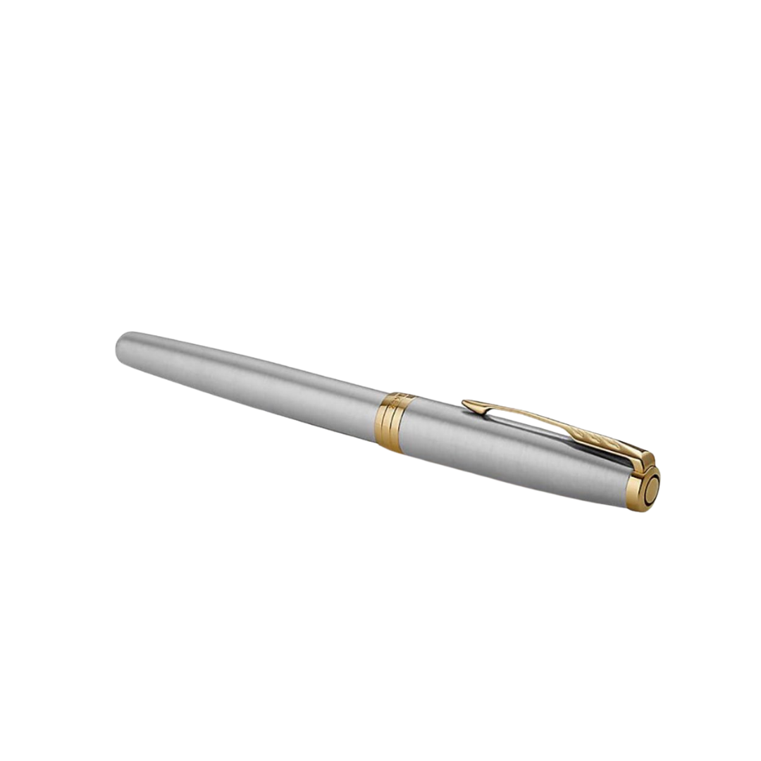 Parker Sonnet Stainless Steel GT Rollerball Pen — Parker rollerball pen — fluid gel ink writing instrument, at Cityluxe Singapore