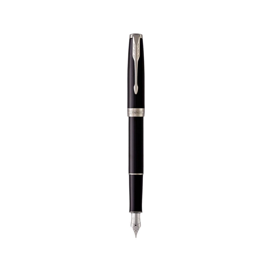 Parker Sonnet Lacquer Black CT Fountain Pen — Parker fountain pen — precision nib writing instrument, at Cityluxe Singapore stationery store