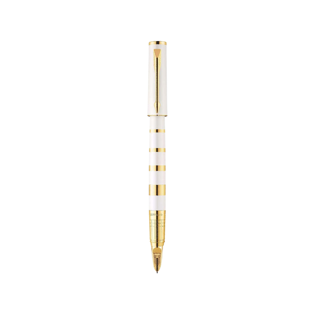 Parker Ingenuity Small Pearl &amp; Metal Gold Trim 5th Technology Pen — Parker stationery item — premium stationery and lifestyle, at Cityluxe Singapore