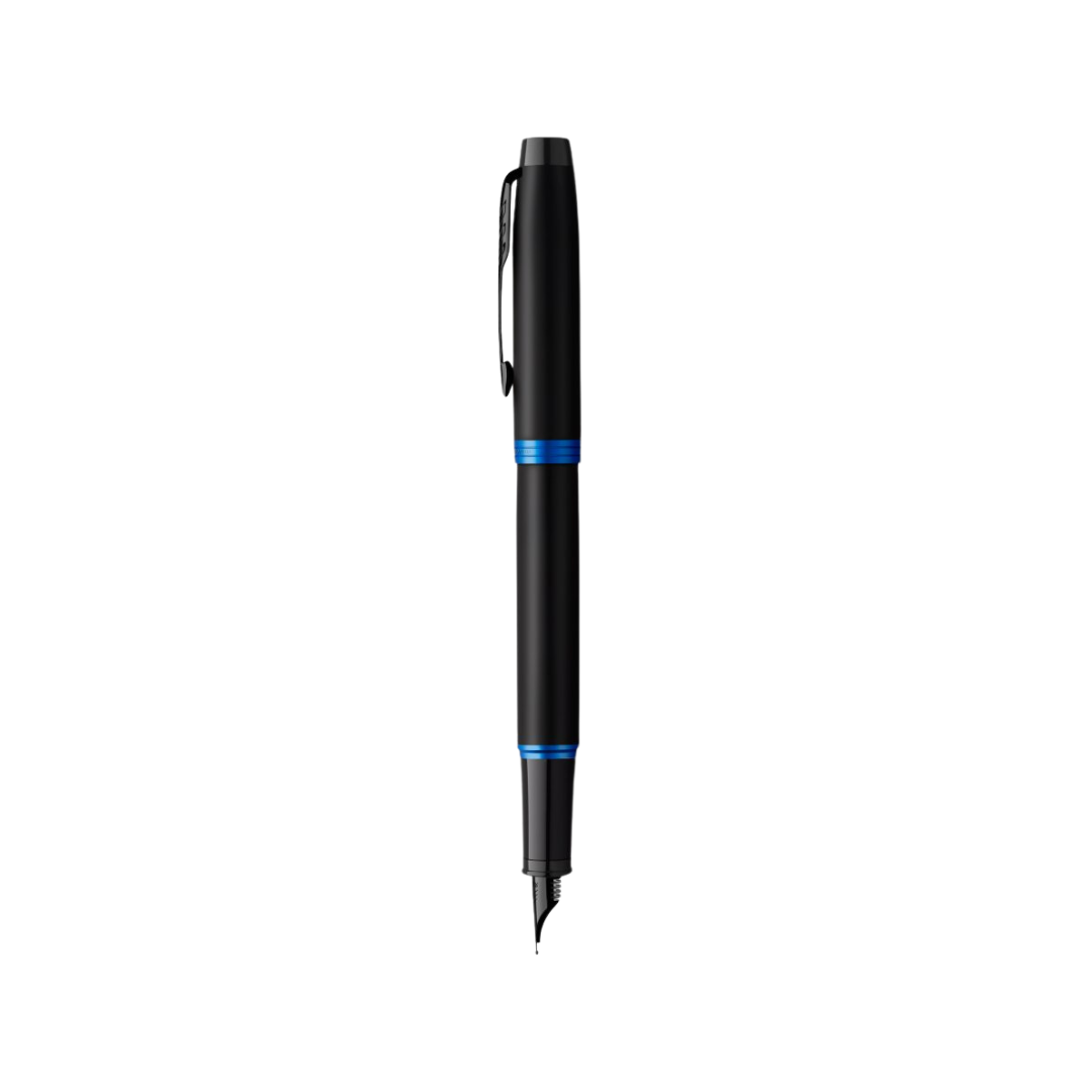 Parker IM PROFESSIONAL Vibrant Ring BT Fountain Pen Marine Blue — Parker fountain pen — precision nib writing instrument, at Cityluxe Singapore stationery store