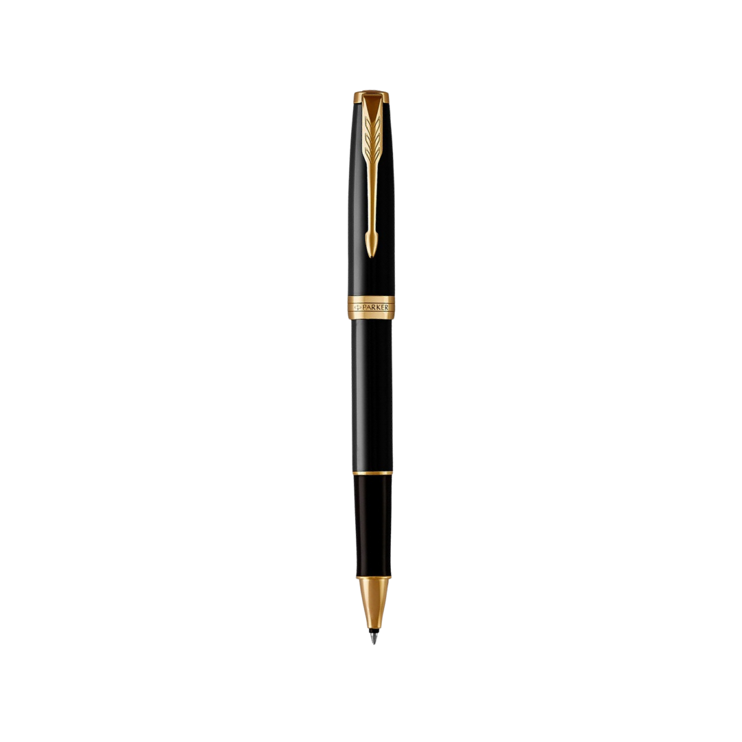 Parker Sonnet Lacquer Black GT Rollerball Pen — Parker rollerball pen — fluid gel ink writing instrument, at Cityluxe Singapore