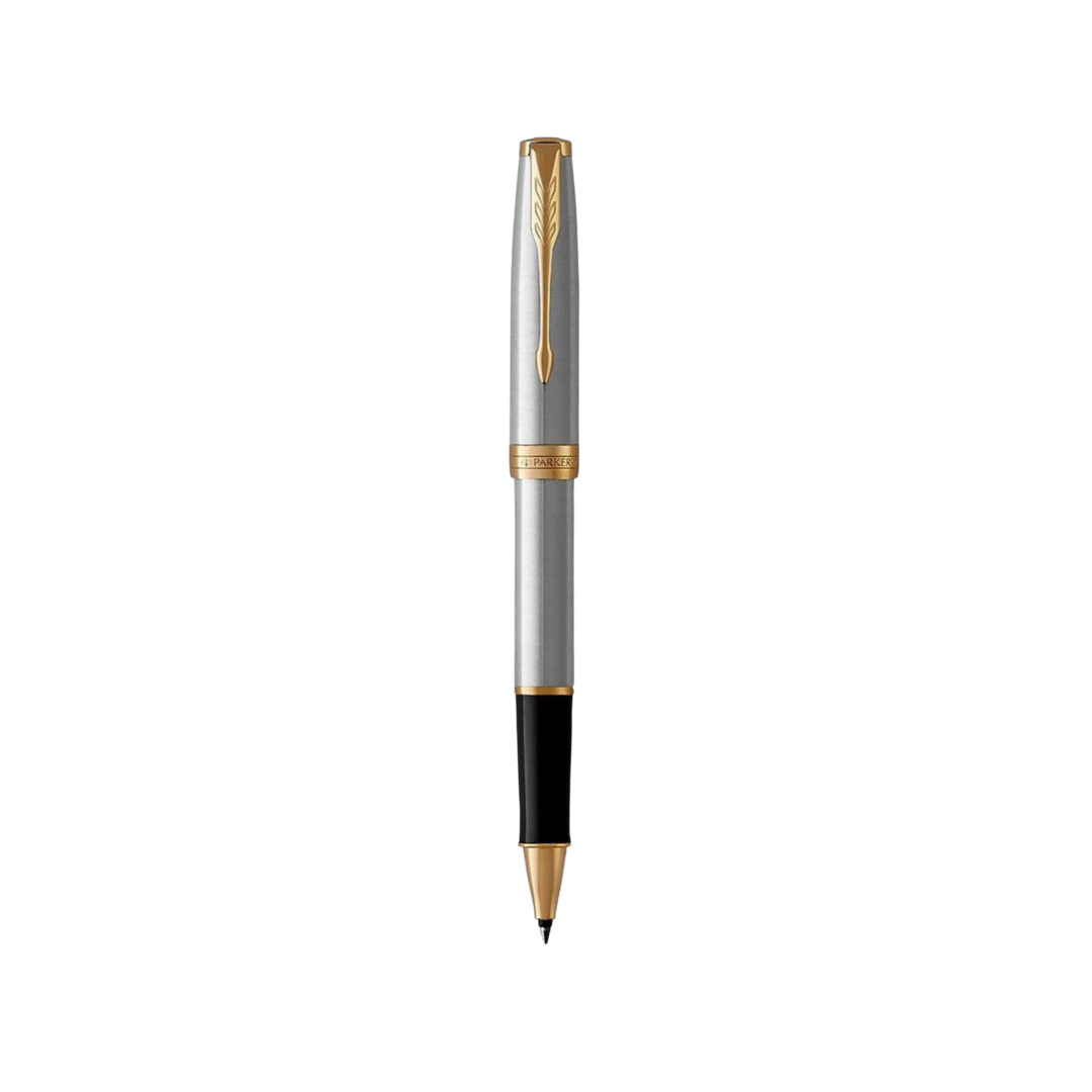 Parker Sonnet Stainless Steel GT Rollerball Pen — Parker rollerball pen — fluid gel ink writing instrument, at Cityluxe Singapore