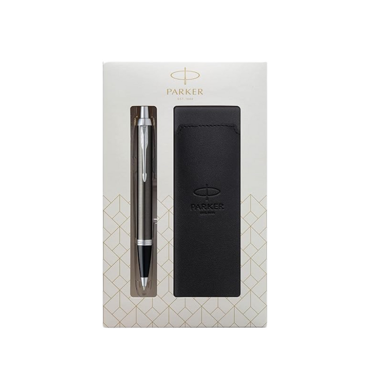 Parker IM Dark Espresso CT Ballpoint Pen Gift Set — Parker ballpoint pen — reliable smooth-writing everyday pen, at Cityluxe Singapore