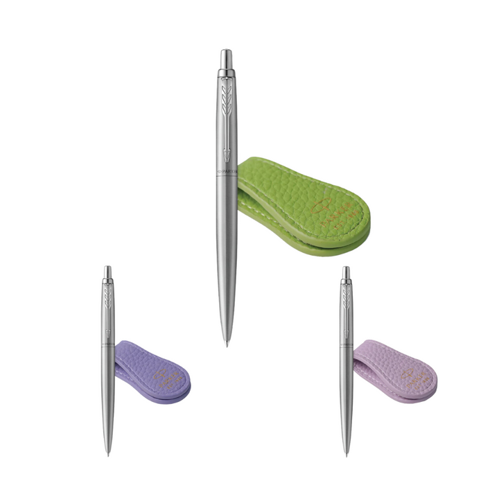 Parker Jotter XL Ballpoint Pen Gift Set - Monochrome Stainless Steel with Chrome Trim with Magnetic Clip