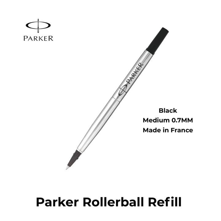 Parker Quink Rollerball Pen Refill - Medium Black (0.7mm)