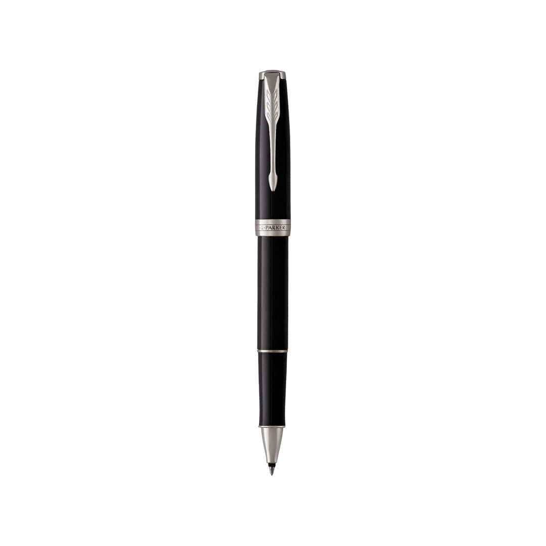 Parker Sonnet Lacquer Black CT Rollerball Pen — Parker rollerball pen — fluid gel ink writing instrument, at Cityluxe Singapore