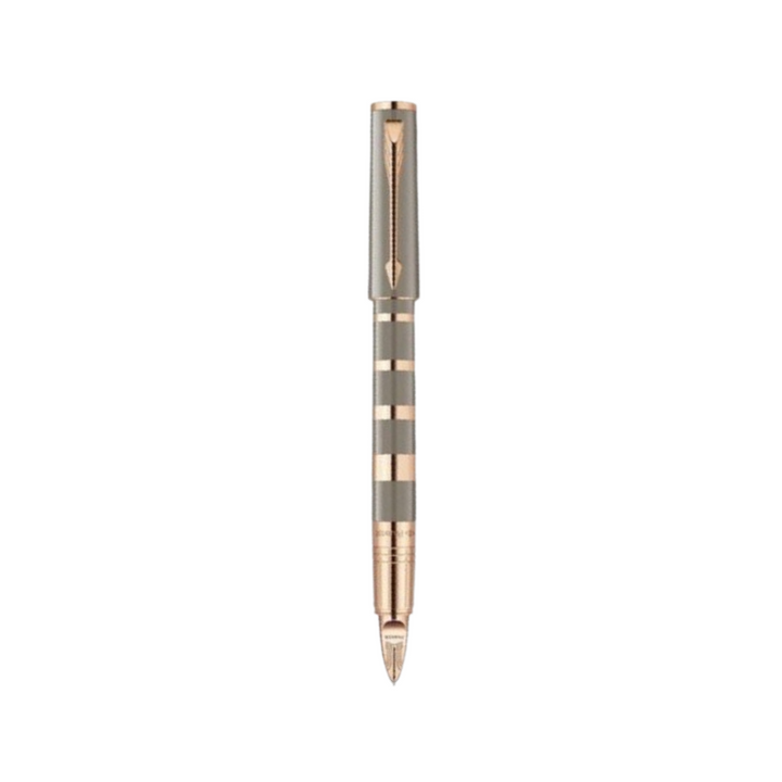 Parker Ingenuity Small Taupe &amp; Metal Pink Gold Trim 5th Technology Pen — Parker stationery item — premium stationery and lifestyle, at Cityluxe Singapore