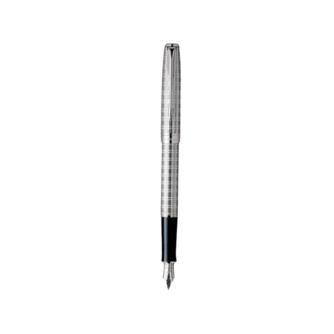 Parker Sonnet CBN Chiselled Tartan ST Fountain Pen in Medium — Parker fountain pen — precision nib writing instrument, at Cityluxe Singapore stationery store