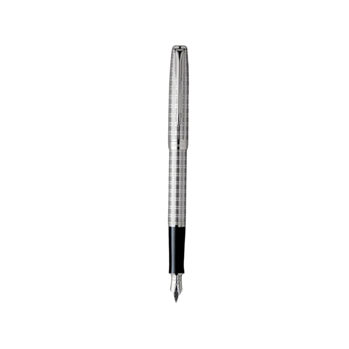 Parker Sonnet CBN Chiselled Tartan ST Fountain Pen in Medium — Parker fountain pen — precision nib writing instrument, at Cityluxe Singapore stationery store
