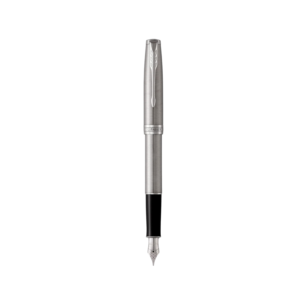 Parker Sonnet Stainless Steel CT Fountain Pen — Parker fountain pen — precision nib writing instrument, at Cityluxe Singapore stationery store