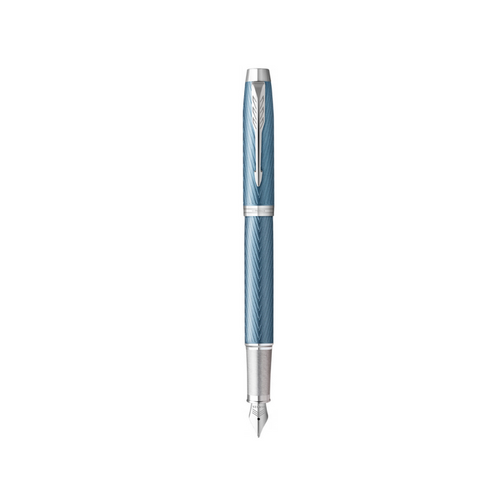 Parker IM Premium Fountain Pen - Blue Grey with Chrome Trims