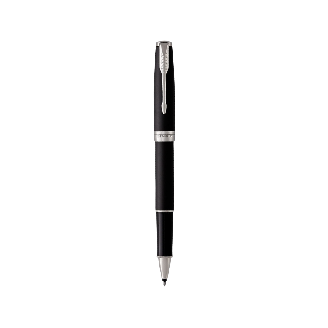 Parker Sonnet Matte Black CT Rollerball Pen — Parker rollerball pen — fluid gel ink writing instrument, at Cityluxe Singapore