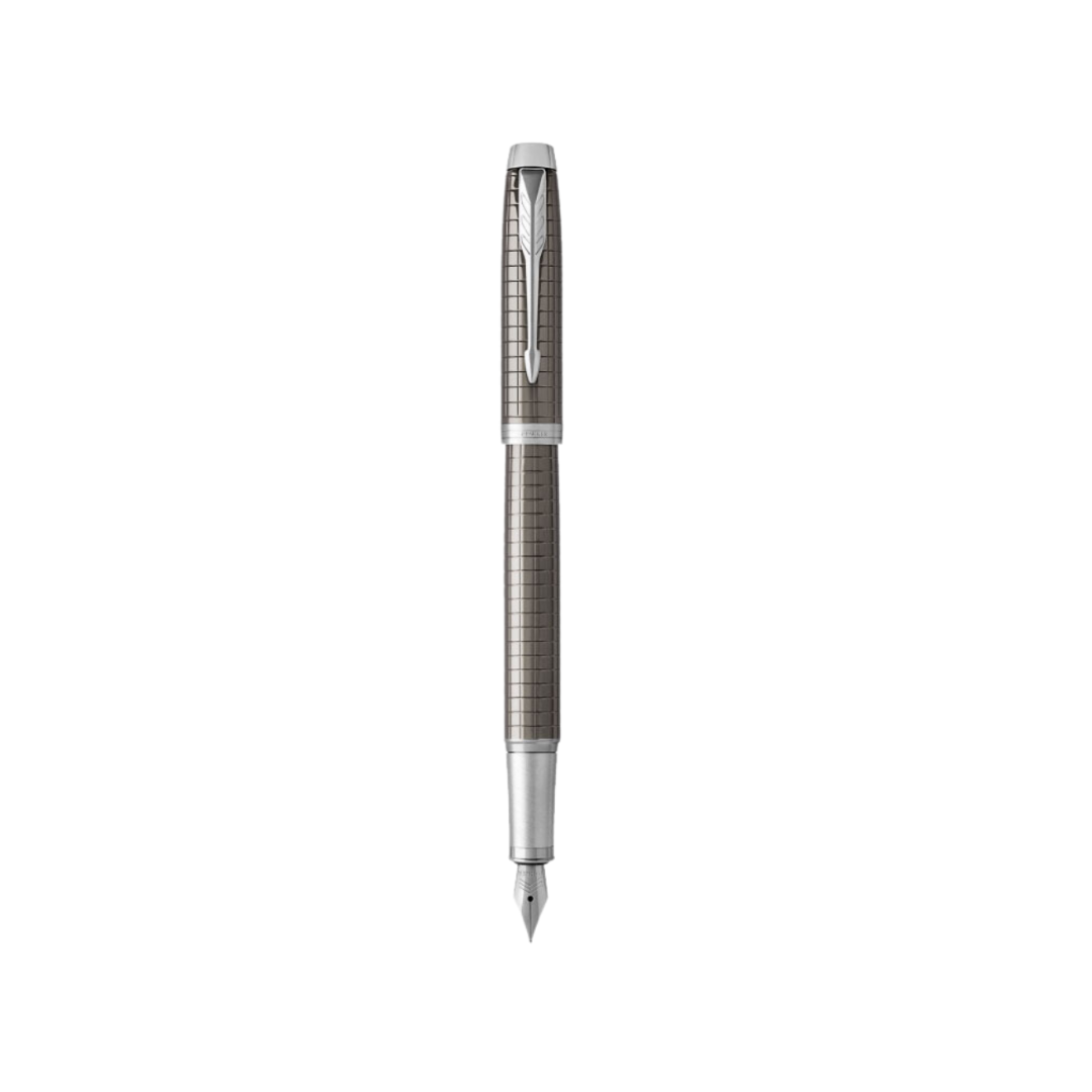 Parker IM Premium Fountain Pen in Dark Espresso with Chrome Trims — Parker fountain pen — precision nib writing instrument, at Cityluxe Singapore stationery store