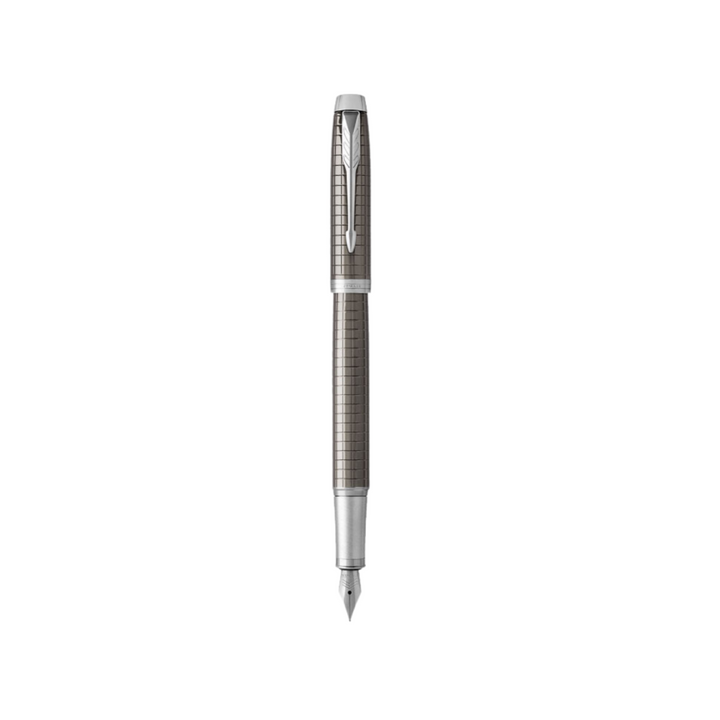 Parker IM Premium Fountain Pen in Dark Espresso with Chrome Trims — Parker fountain pen — precision nib writing instrument, at Cityluxe Singapore stationery store