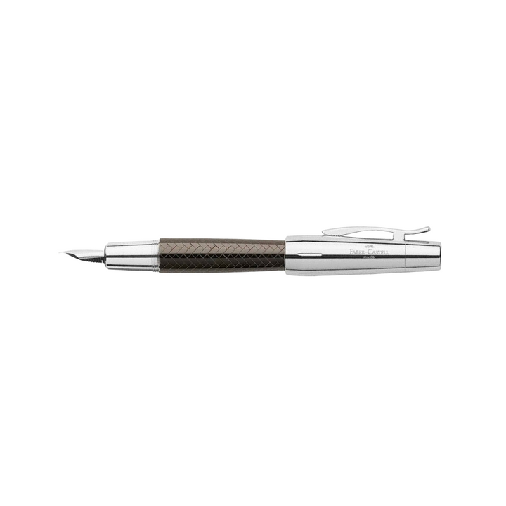 Faber-Castell E-Motion Resin Fountain Pen in Parquet Brown / Medium — Faber-Castell fountain pen — precision nib writing instrument, at Cityluxe Singapore stationery store