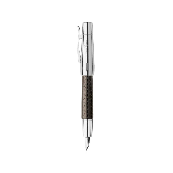 将图片加载到图库查看器，Faber-Castell Emotion Fountain Pen Resin Parquet Brown Medium Nib Size
