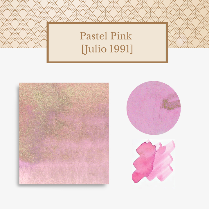 Vinta Inks 30ml Ink Bottle Pastel Pink, Shimmer (Julia 1991)