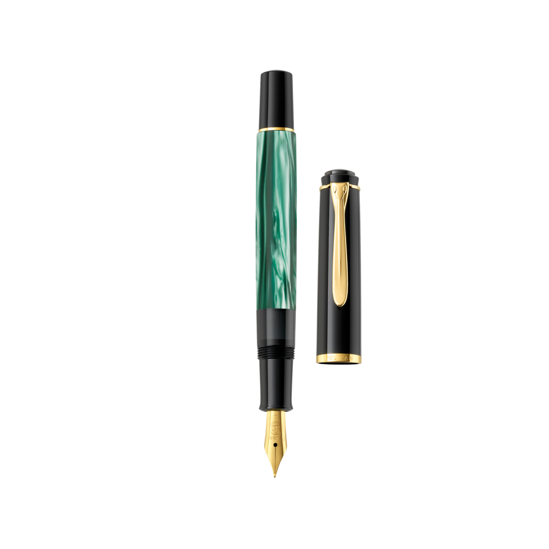 Pelikan Classic M200 Fountain Pen Green Marble [Pre-Order] | Cityluxe