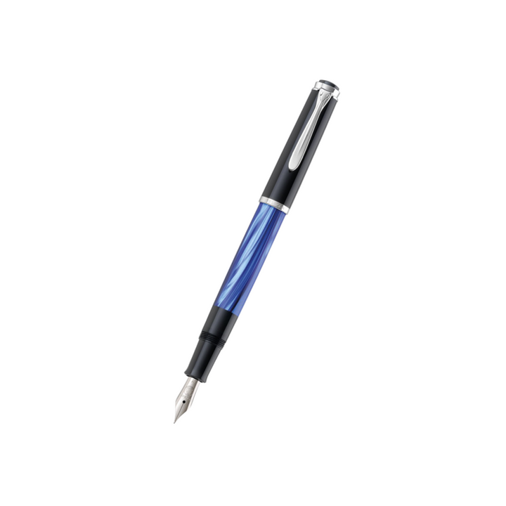 Pelikan Classic M205 Fountain Pen Blue Marble [Pre-Order] — Pelikan fountain pen — precision nib writing instrument, at Cityluxe Singapore stationery store