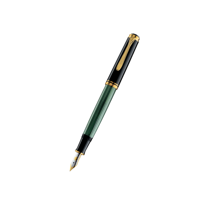 Pelikan Souverän® M400 Fountain Pen Black-Green [Pre-Order] — Pelikan fountain pen — precision nib writing instrument, at Cityluxe Singapore stationery store