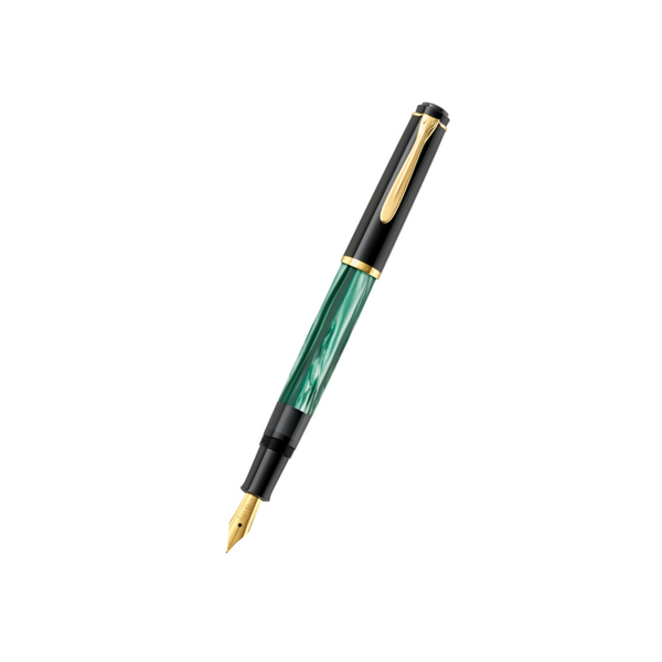 Pelikan Classic M200 Fountain Pen Green Marble [Pre-Order] — Pelikan fountain pen — precision nib writing instrument, at Cityluxe Singapore stationery store