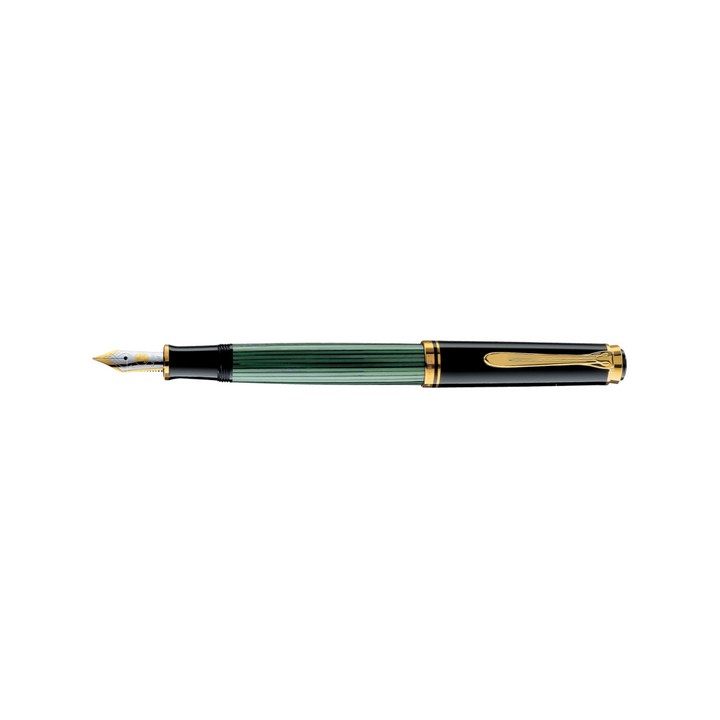 Pelikan Souverän® M400 Fountain Pen Black-Green [Pre-Order] — Pelikan fountain pen — precision nib writing instrument, at Cityluxe Singapore stationery store