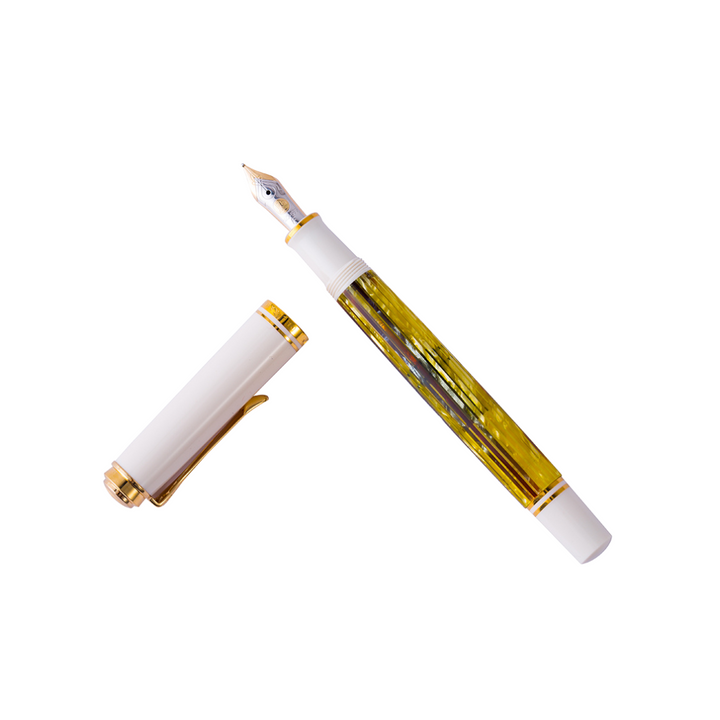 Pelikan Souverän® M400 Fountain Pen Tortoiseshell-White [Pre-Order] — Pelikan fountain pen — precision nib writing instrument, at Cityluxe Singapore stationery store