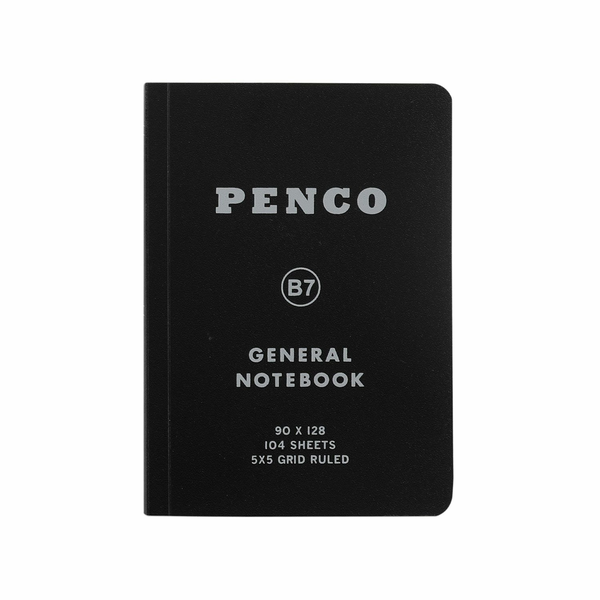 Penco Soft PP Notebook B7 Grid in Black — Hightide memo pad — premium stationery and lifestyle, at Cityluxe Singapore