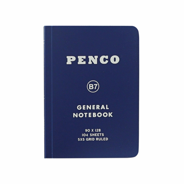 Penco Soft PP Notebook B7 Grid in Navy — Hightide memo pad — premium stationery and lifestyle, at Cityluxe Singapore