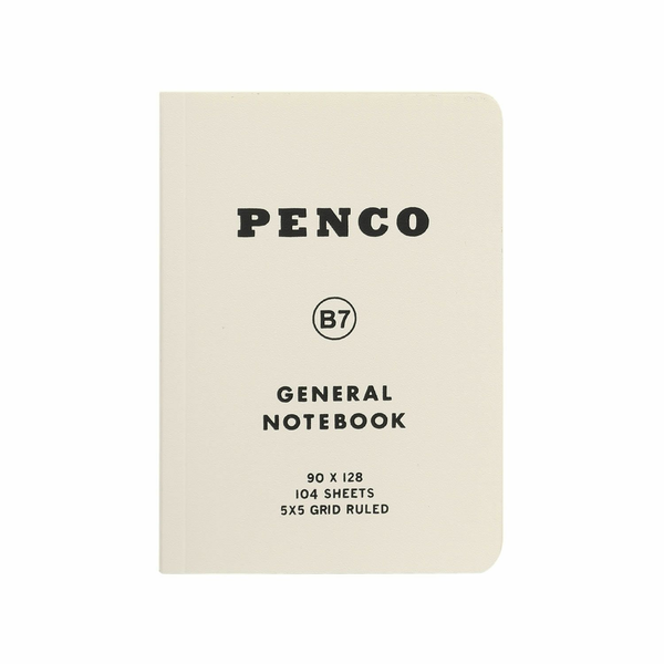 Penco Soft PP Notebook B7 Grid - White — front view